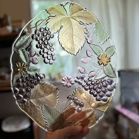 Vintage  Mikasa Savior Vivre Fruit Cornucopia Scalloped Bowl 13" - Picture 3 of 6